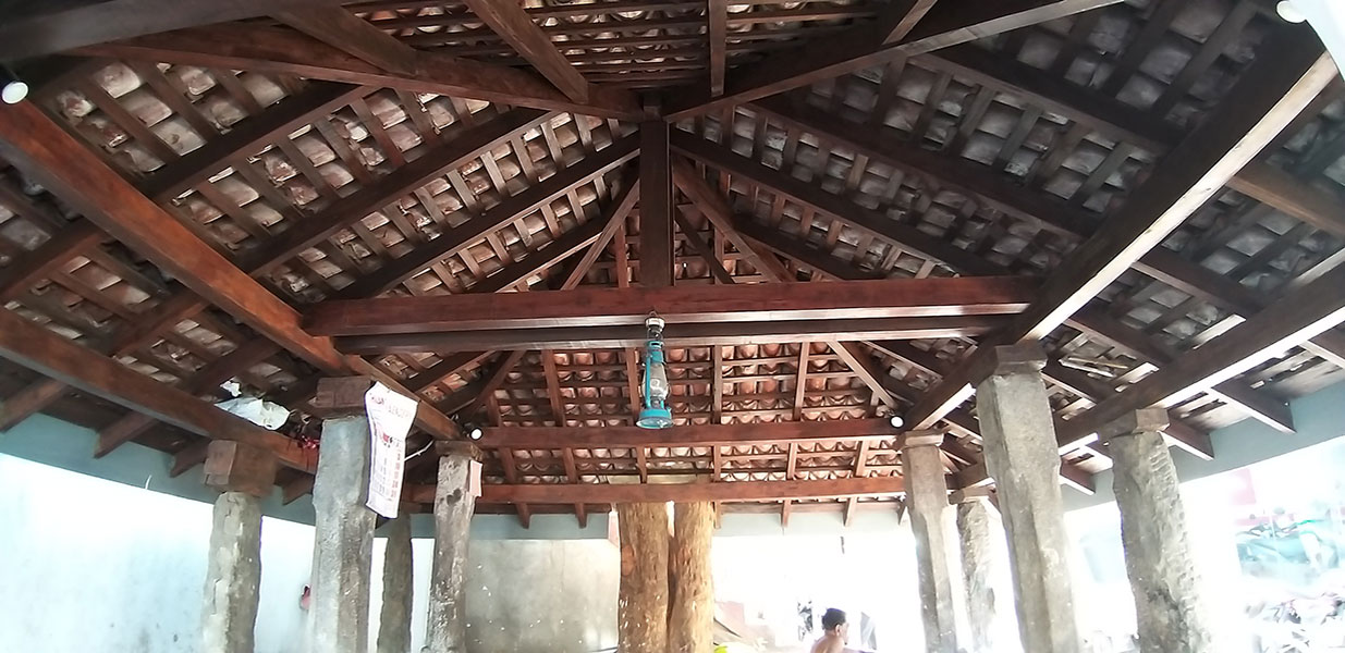 Details of the Ambalama Roof and support columns